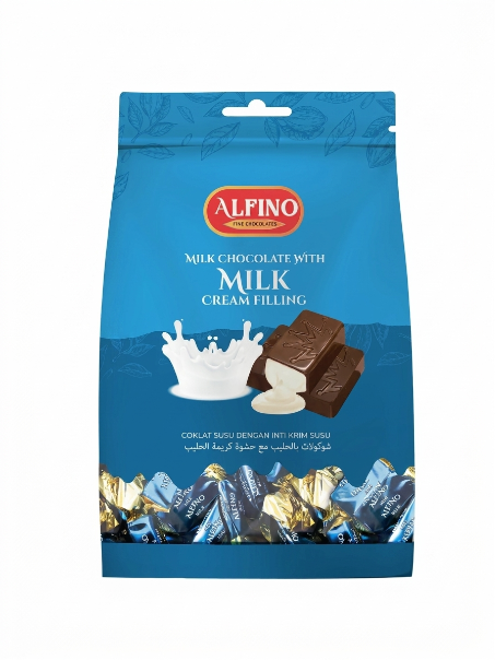 Alfino Double Twist Milk Gusset  Bag 150G