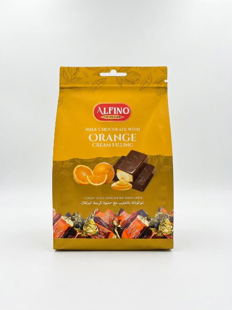 Alfino Double Twist Orange Gusset  Bag 150G