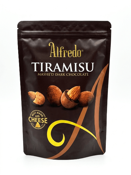 ALFREDO STAND POUCH CHEESE TIRAMISU ALMOND DARK 300G