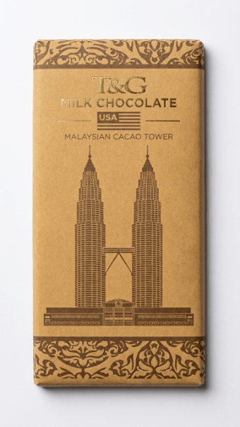 T&G KLCC MALAYSIA MILK  CHOCOLATE BAR